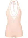 Lethicia Bronstein Leona Semi-sheer Panel Body In Nude