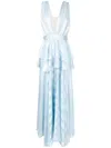 Lethicia Bronstein Mariah Stripe-pattern Maxi Dress In Blue