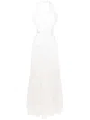 Lethicia Bronstein Milena Sheer-panel Maxi Dress In White