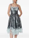 Lethicia Bronstein Mônica Sequinned Lace Dress In Blue