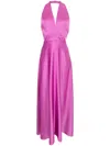 Lethicia Bronstein Nala Satin-finish Maxi Dress In Pink