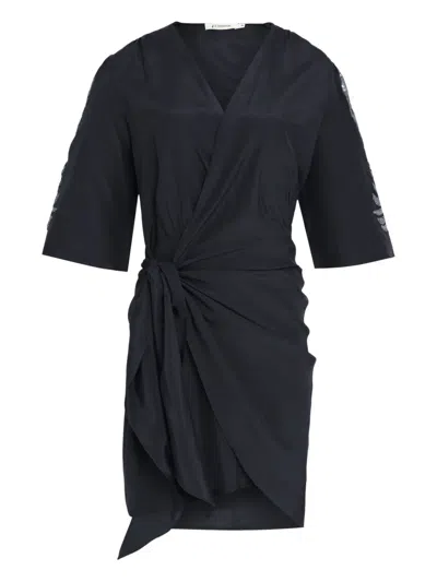Lethicia Bronstein Pisco Sour Wrap Dress In Black