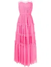 Lethicia Bronstein Polka-dot Pattern Bustier Dress In Pink