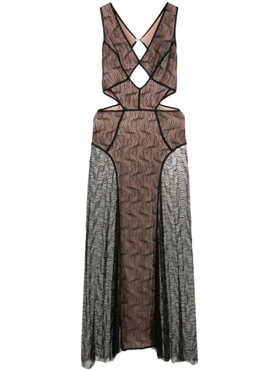 Lethicia Bronstein Puppis Cut-out Maxi Dress In Black