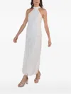 Lethicia Bronstein Sunrise Halterneck Lace Dress In Burgundy