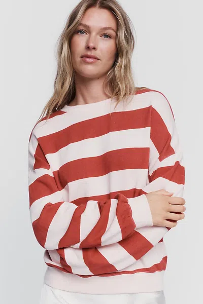 Letluv Cotton Long-sleeve Top In Red