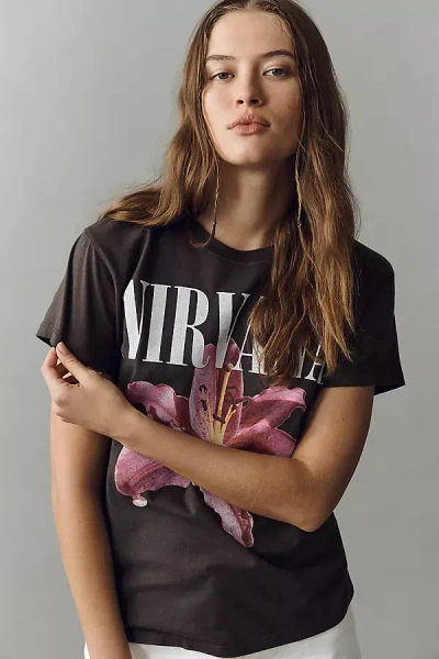 Letluv Cotton Nirvana Graphic Tee In Black