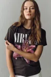 Letluv Cotton Nirvana Graphic Tee In Black