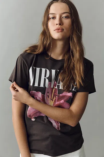 Letluv Cotton Nirvana Graphic Tee In Black