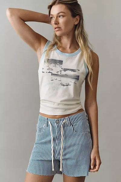 Letluv Cotton Photograph Graphic Tank Top In White