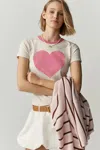 Letluv Heart Ringer Tee In Multi