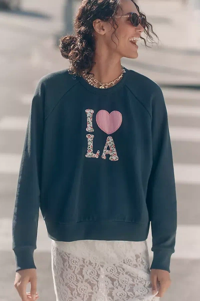 Letluv La Patchwork Sweatshirt In Black