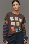 Letluv Matchbook City Graphic Tee In Brown
