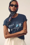 Letluv Summer Day Graphic Tee In Blue