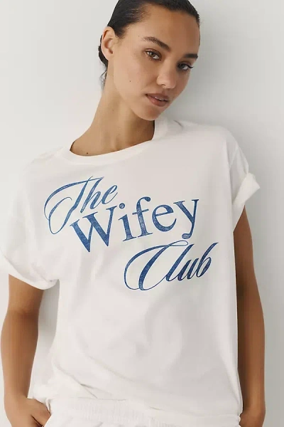 Letluv The Wifey Club 100% Cotton Tee In White