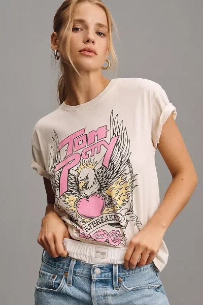 Letluv Tom Petty Graphic Tee In White