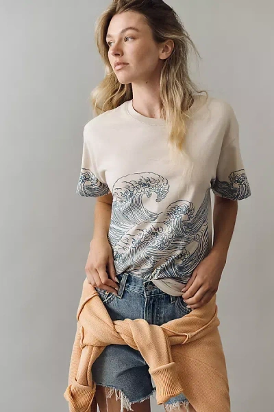 Letluv Wave Graphic Tee In Multi