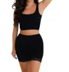 Leto Smock Textured Stretch Shorts In Black In Black