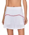 L'etoile Sport Performance Team Skort In White/red In White