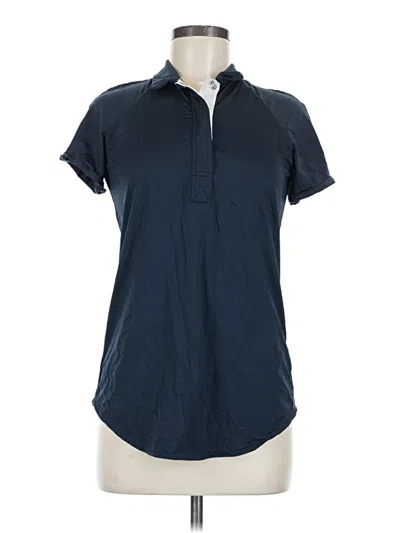 Pre-owned L'etoile Sport Short Sleeve Blouse In Blue
