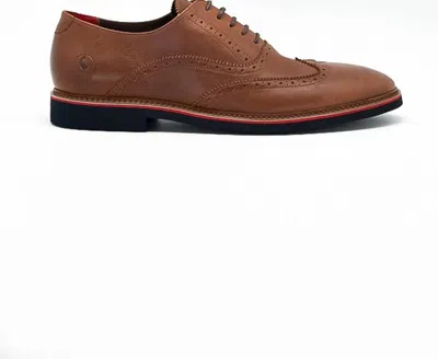 Let's Men's Leather Oxford Shoe In Brown