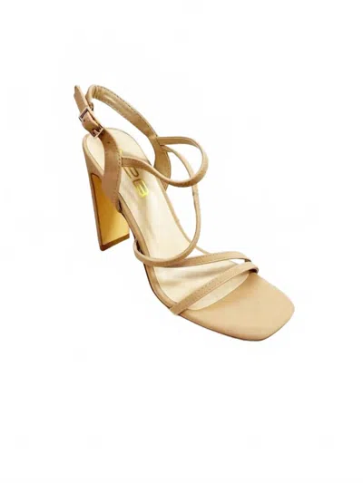 Let's See Style Women's Ally Ankle Strap Heel In Nude In Beige
