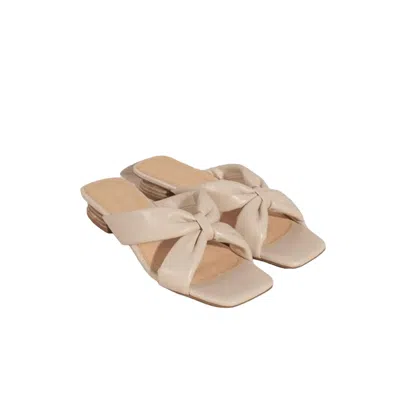 Let's See Style Women's Knot Sandal In Beige