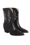 Let's See Style Women's Lightning Strikes Boot In Black In Black