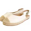 Let's See Style Women's Massa Slingback Espadrille Ballet Flat In Multi In Neutral