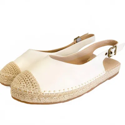 Let's See Style Women's Massa Slingback Espadrille Ballet Flat In Multi In Neutral