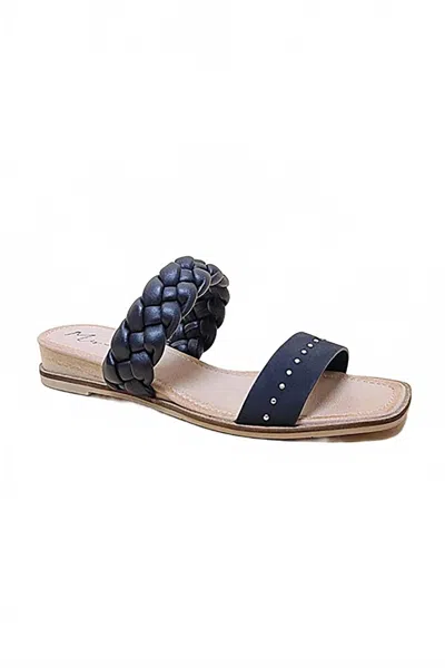 Let's See Style Women's Silas Braided Slide Sandal In Black