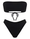 Let's Swim Bandeau Bikini Top In Black