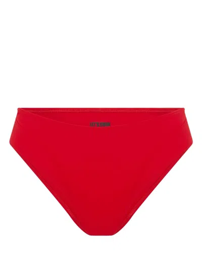 Let's Swim Hipster Bikini Bottoms In Rot
