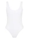 Let's Swim Jacquard-shark Towlling Swimsuit In White