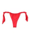Let's Swim Lets Swim Tie Side Bikini Bottom In Red
