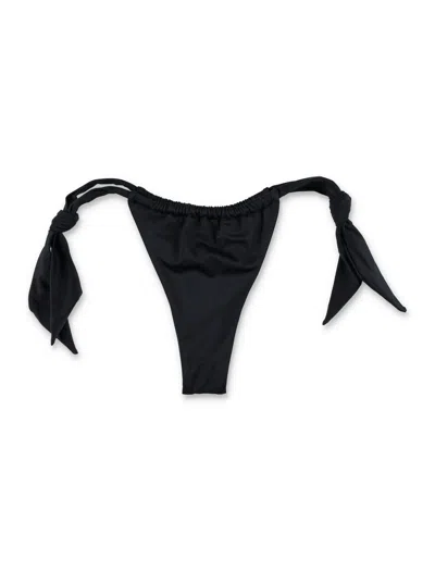 Let's Swim Tie Side Mini Bikini Bottom - High Rise In Black