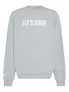 Let's Swim Logo-print Sweatshirt In Grey