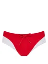 Let's Swim Logo Swimming Trunks In 红色