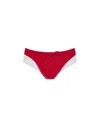 Let's Swim Men's White / Red Red  Logo Trunks In White/red