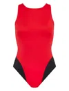 Let's Swim Open-back Swimsuit In Rot