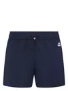 Let's Swim Badeshorts Mit Hai-applikation In Blau