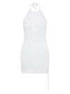 Let's Swim Shark-jacquard Mini Dress In White