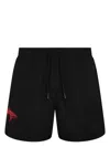 Let's Swim Shark-print Swim Shorts In Black