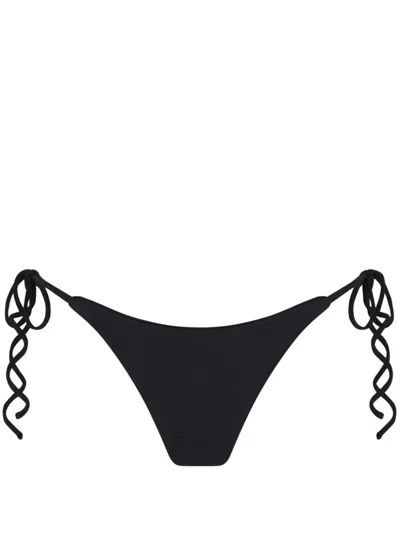 Let's Swim Side-tie Bikini Bottom In Black