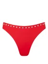 Let's Swim Studded Bikini Bottoms In Red