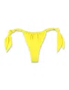 Let's Swim Lets Swim Tie Side Bikini Bottom In Yellow