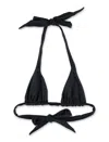 Let's Swim Lets Swim Triangle Bikini Top In Black