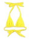Let's Swim Lets Swim Triangle Bikini Top In Yellow