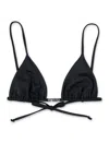 Let's Swim Lets Swim Triangle Bikini Top In Black