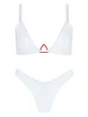 LET'S SWIM WHITE SHARK-LOGO BIKINI TOP